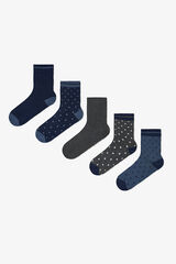 Penti Men's Polka Dot Patterned 5-Pack Socket Socks printed