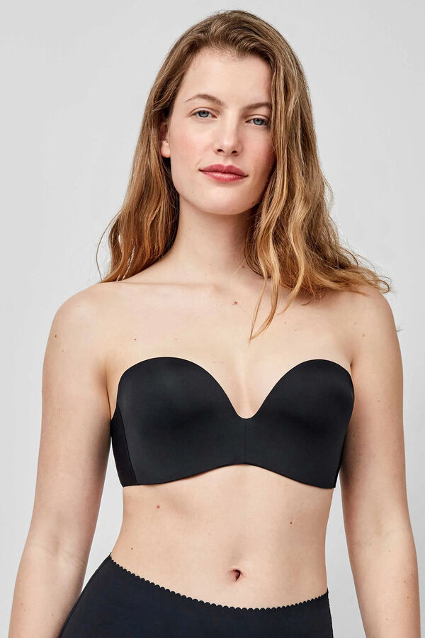 Gisela Removable extreme neckline bra Schwarz