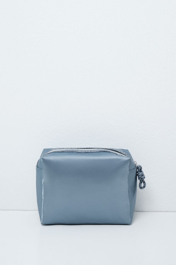 Women'secret Silver puffer medium vanity case blue