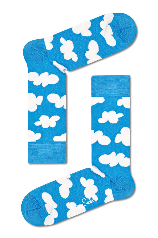 Womensecret Light blue cloud print socks bleu