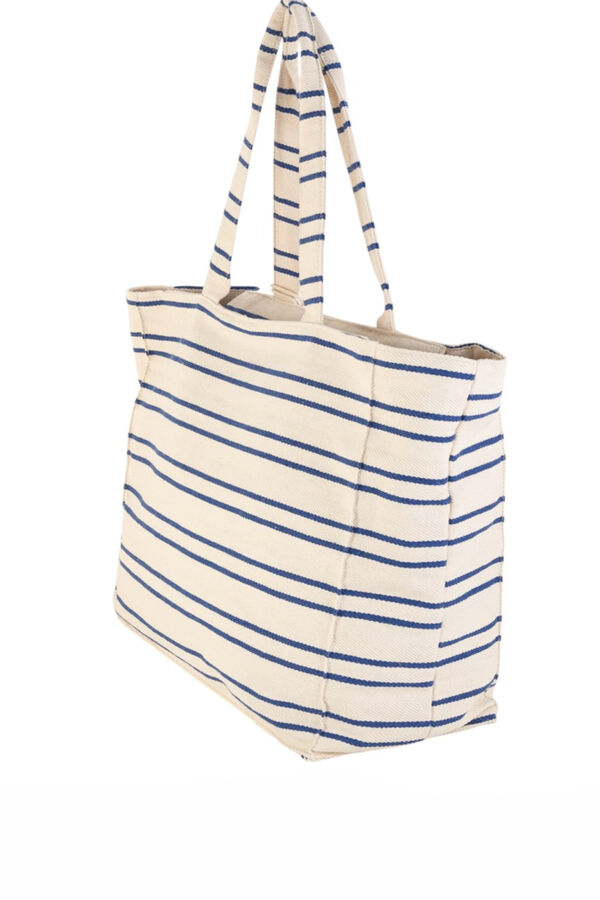 Kbas Sac de plage en toile bleu