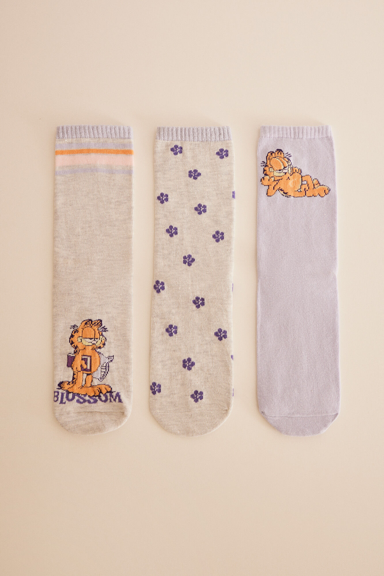 Women'secret Pack 3 calcetines largos algod&oacute;n Garfield