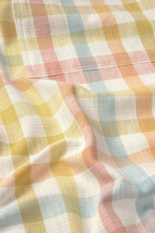 Textura Checkered cotton apron printed