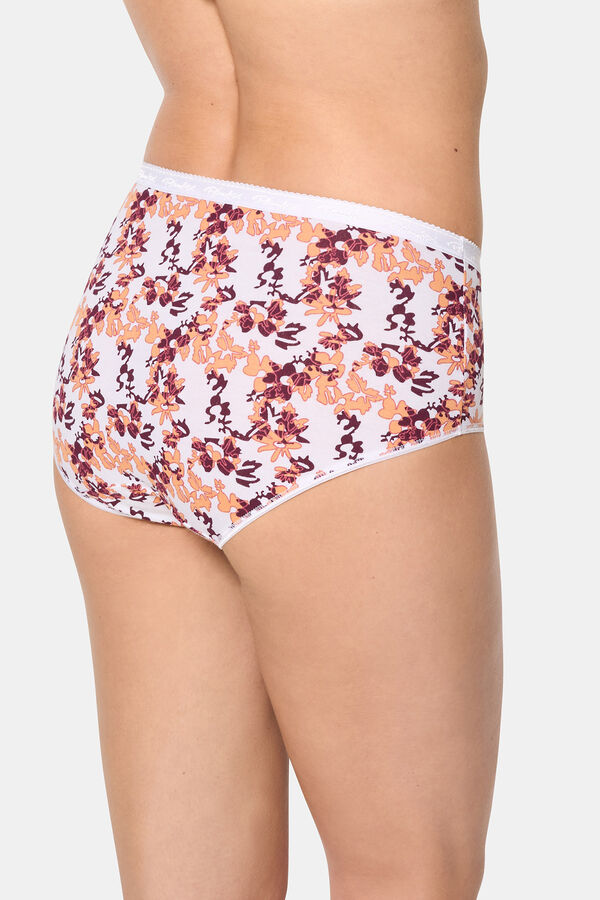 Playtex Pack de 3 bragas Midi de algod&oacute;n org&aacute;nico estampado