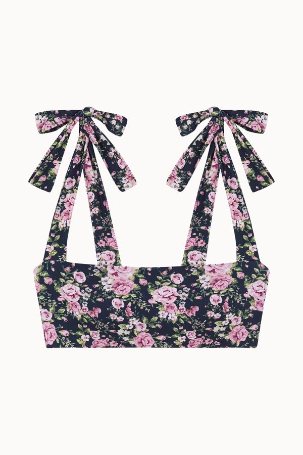 Bohodot Top bikini bandeau tirante lazo floral estampado