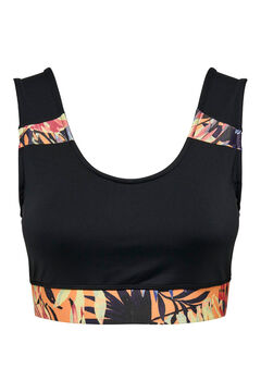 Womensecret Sports bra with palm tree detail noir