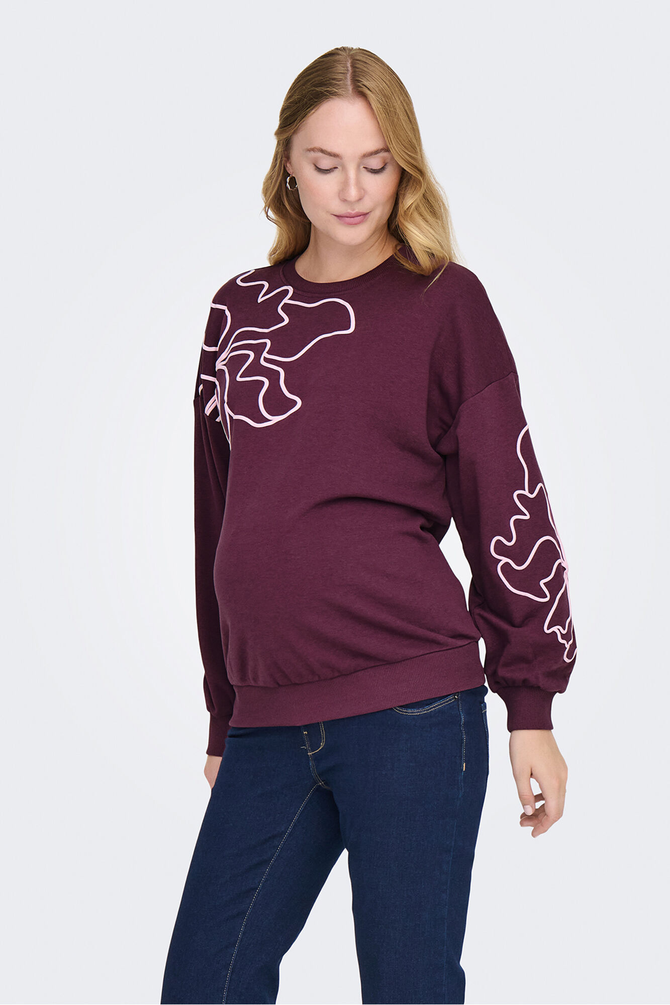 Only Maternity Sudadera estampado flores maternity