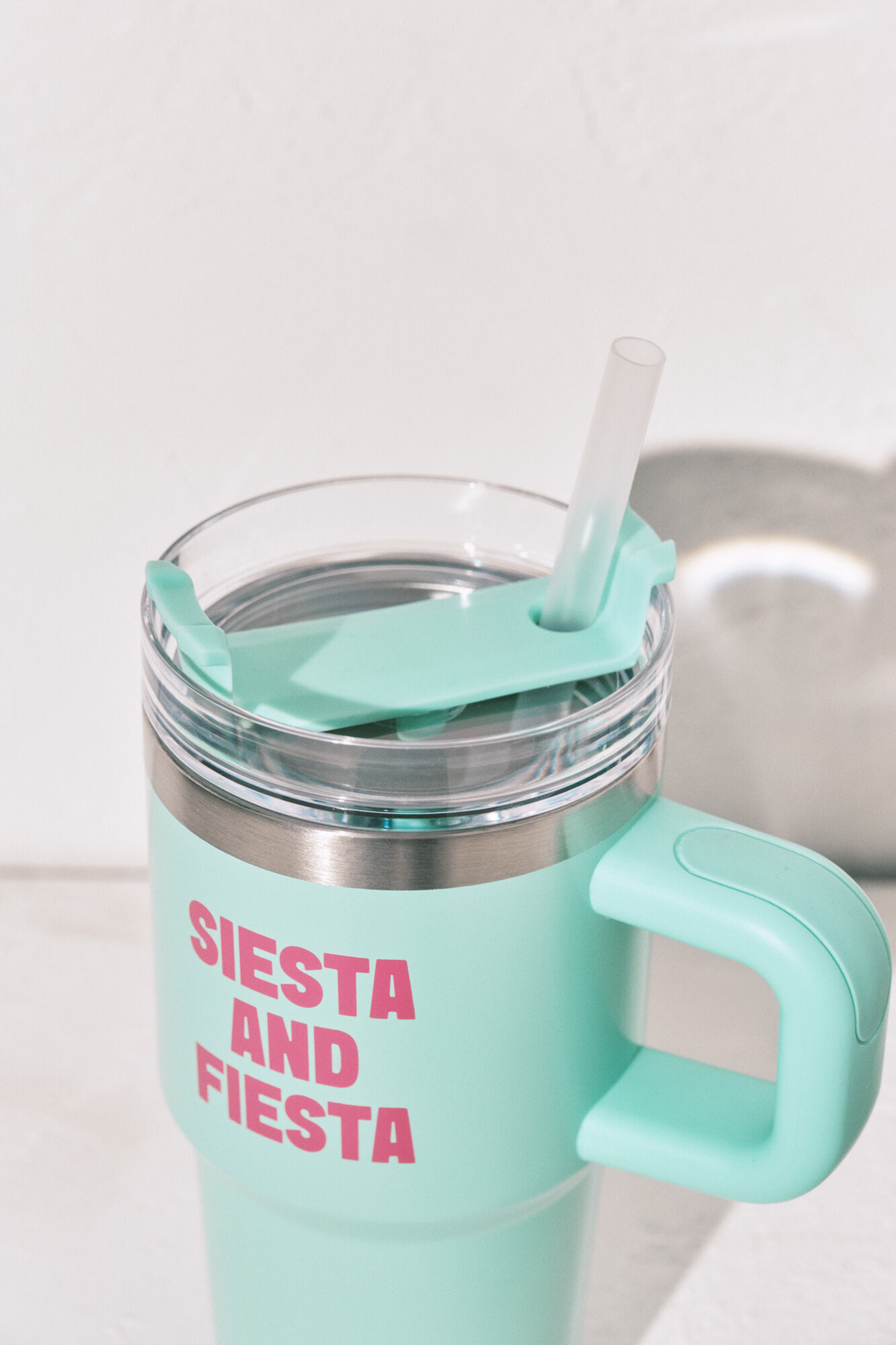 Women'secret Botella acero inoxidable asa verde