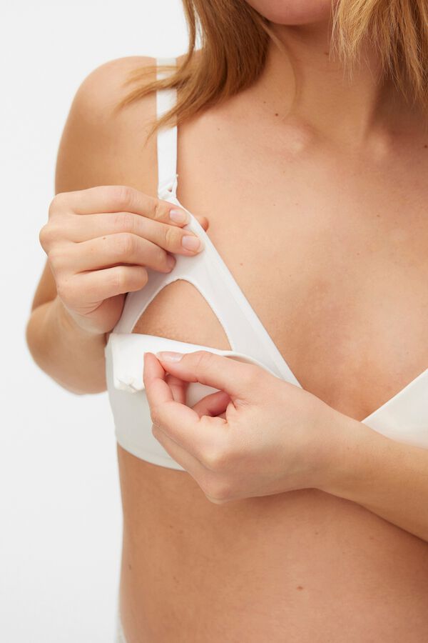 Mamalicious Cotton maternity and nursing bras white