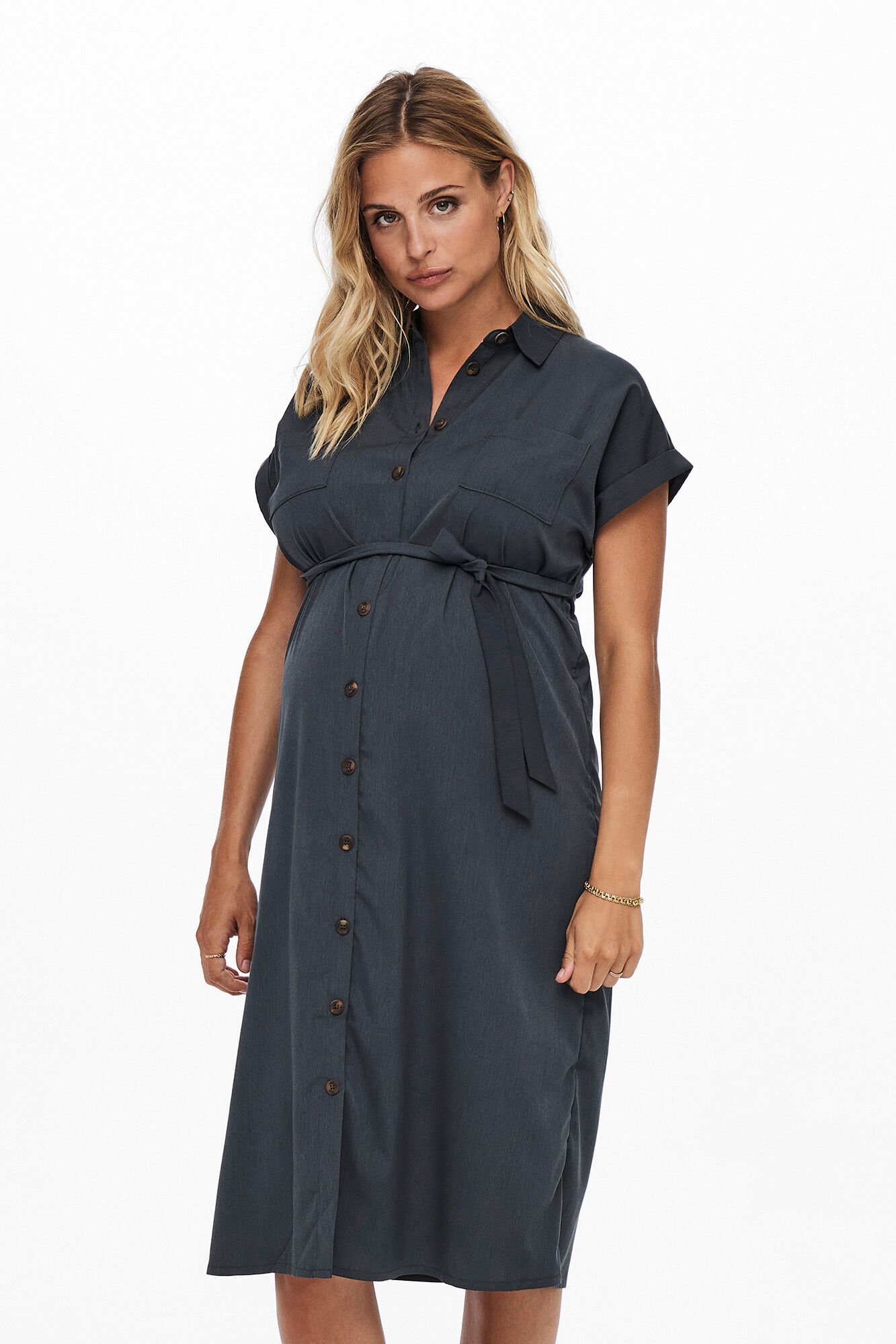 Only Maternity Vestido camisero liso maternity