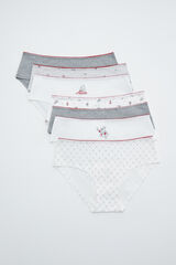 Women'secret Lot de 7 culottes larges en coton imprim&eacute; Alicia imprim&eacute;