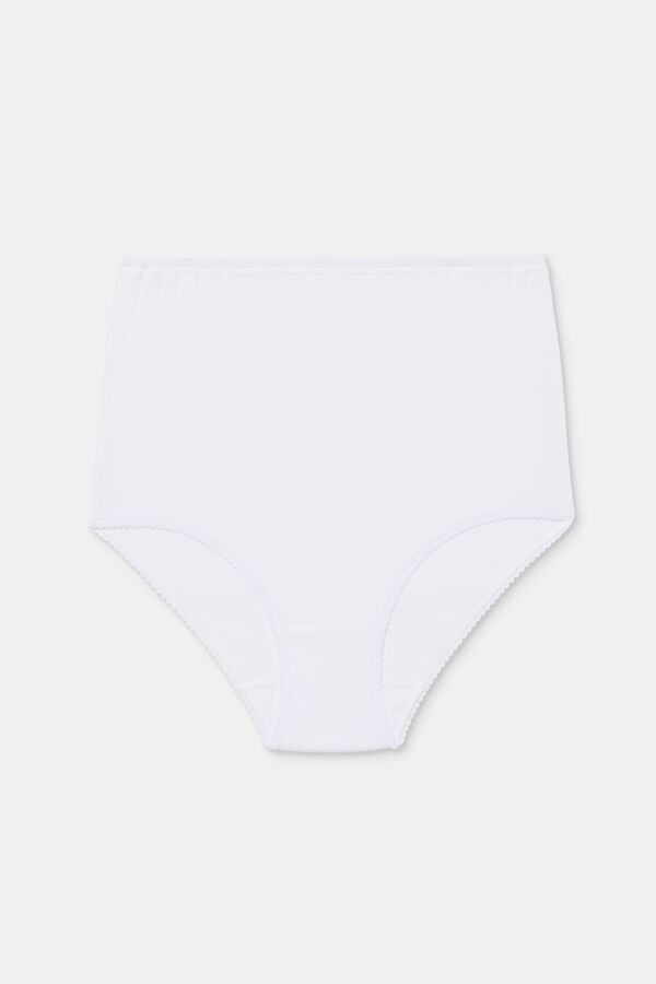 Playtex Braga alta 100% algodón con patrón tradicional blanco