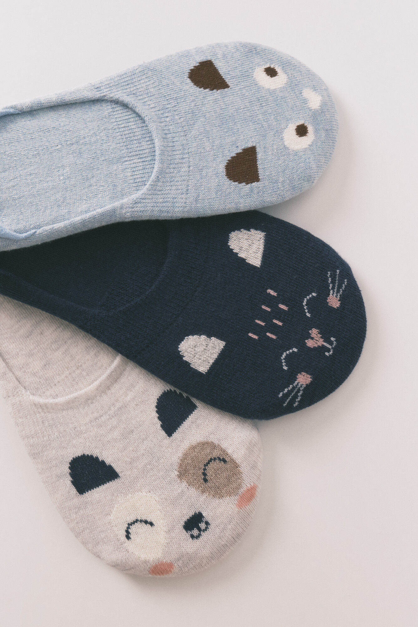 Women'secret Pack of 3 animal slip-on socks 
