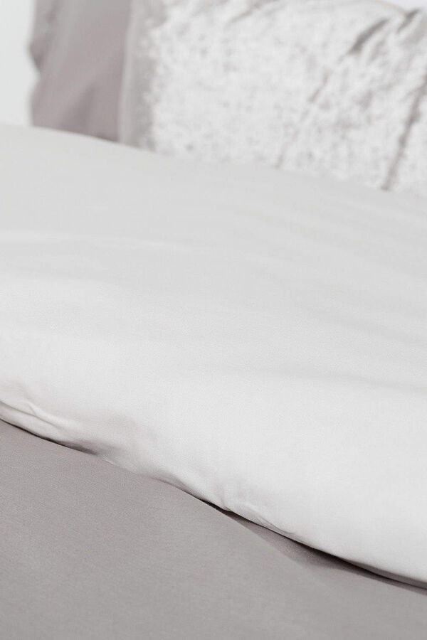 Womensecret Bettbezug Baumwollperkal wendbar. Bett 80-90 cm. Grau
