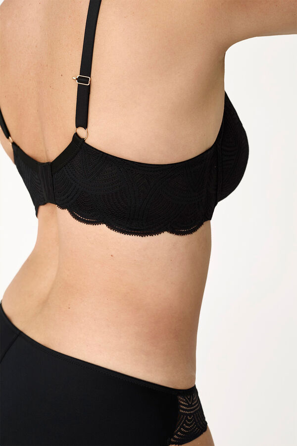 Promise Sujetador medio push up encaje negro