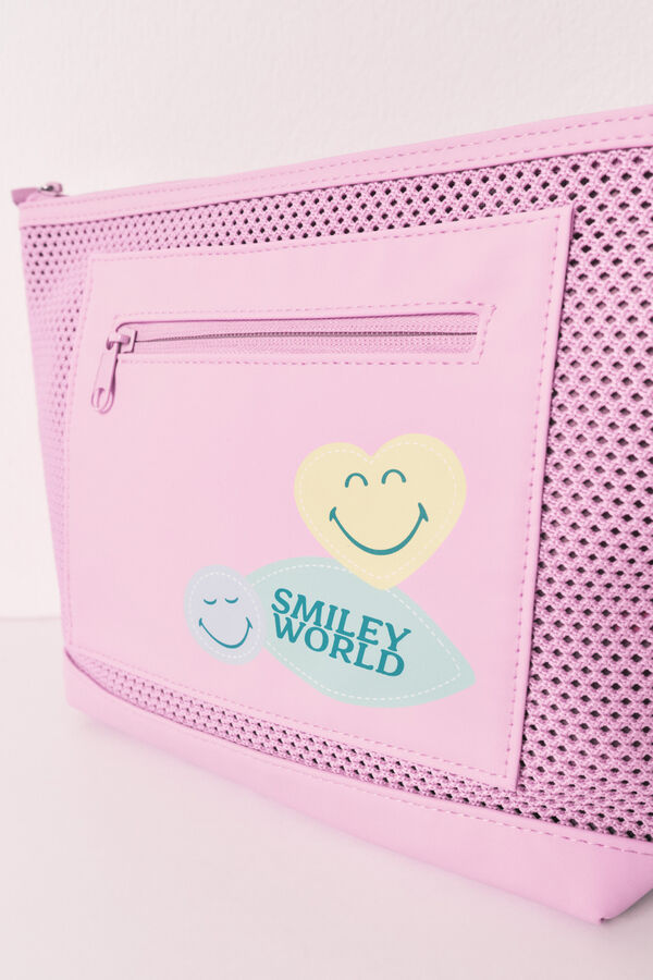 Women'secret Trousse de toilette &agrave; fermeture &eacute;clair SmileyWorld&reg; vert