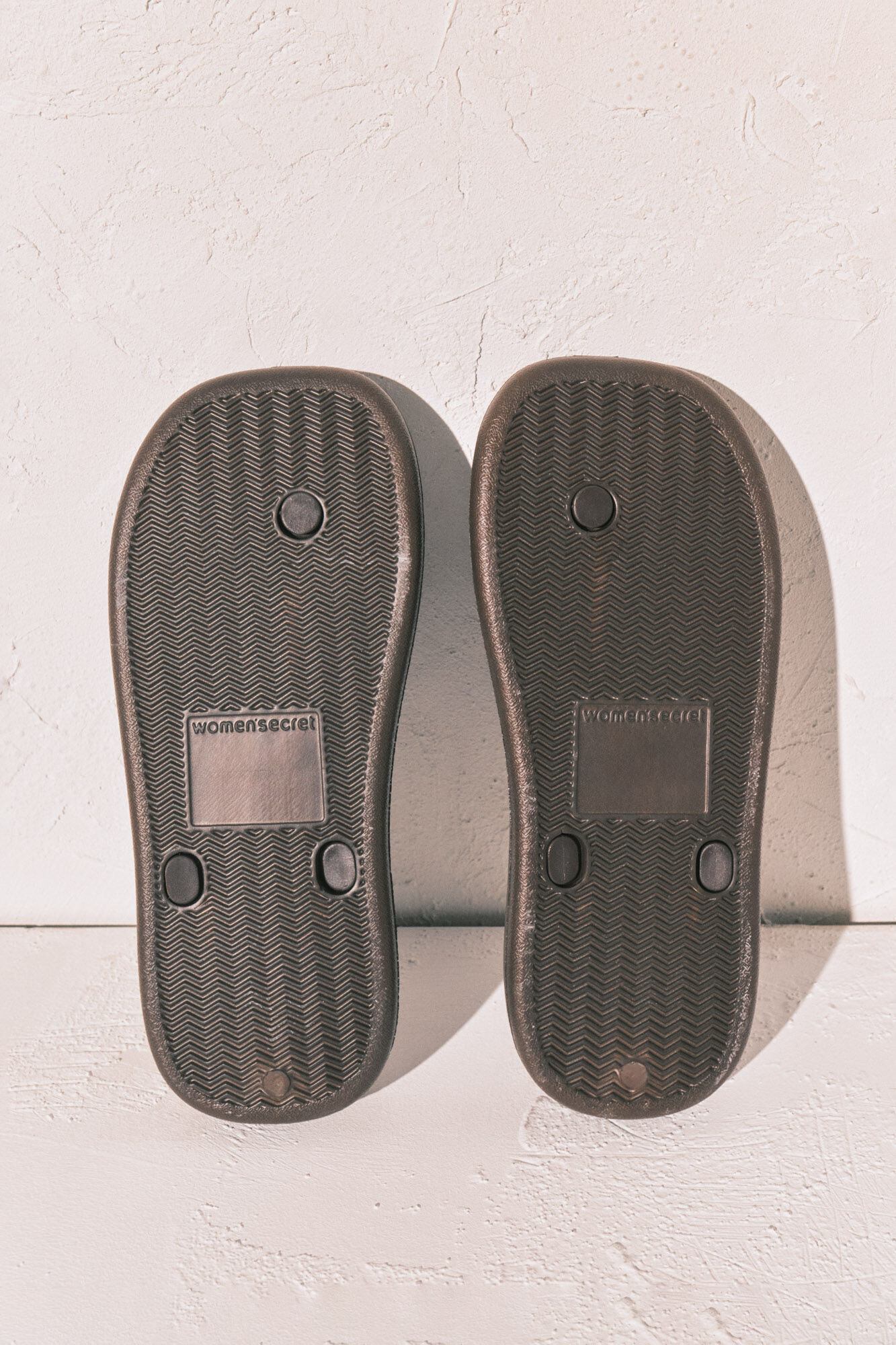 Women'secret Brown thick sole square toe sandals