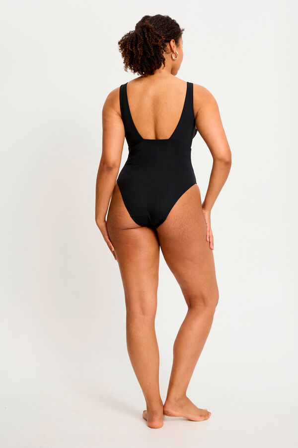 Modibodi V- neck menstrual swimsuit black