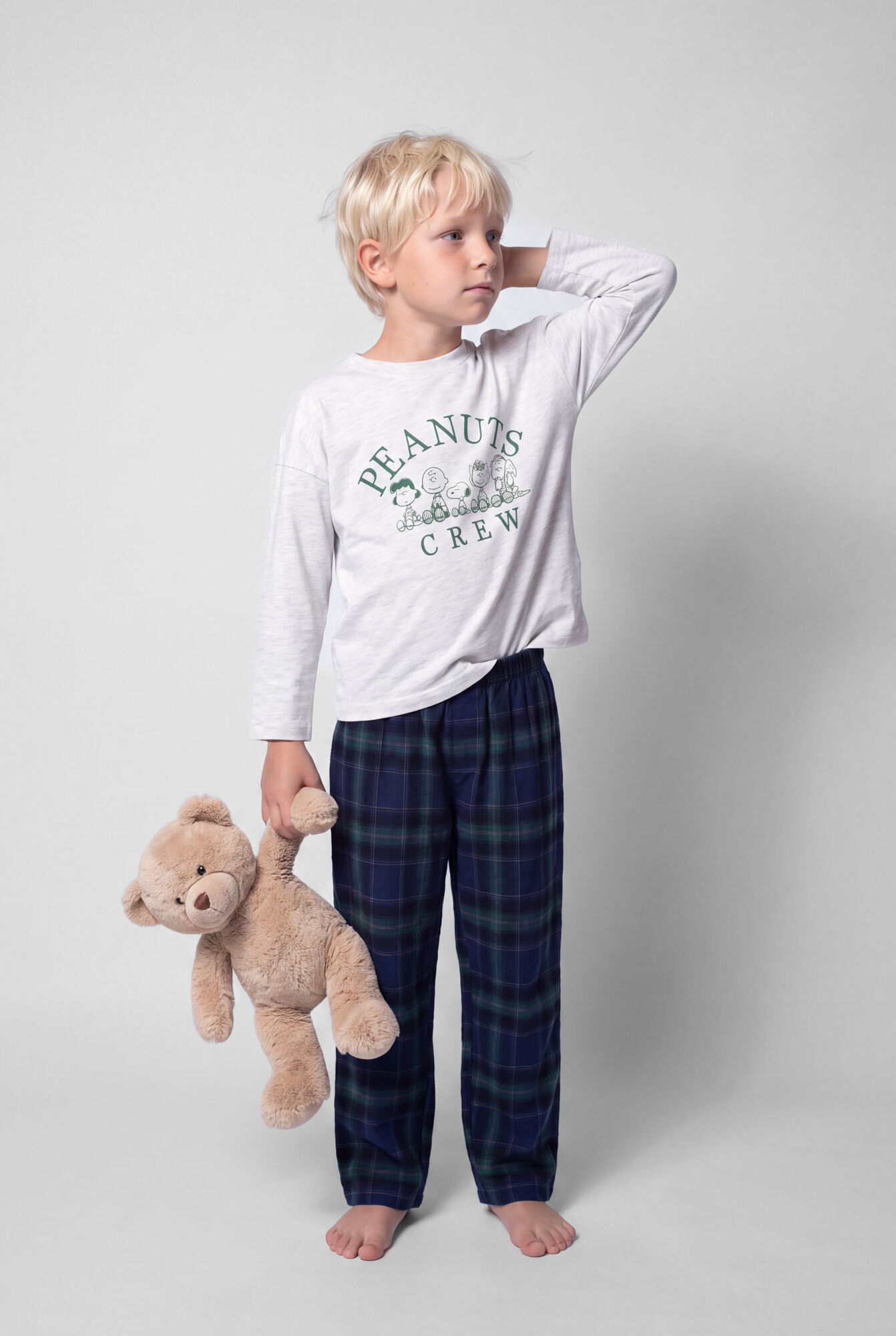 Women'secret Plaid cotton Snoopy kids pyjamas