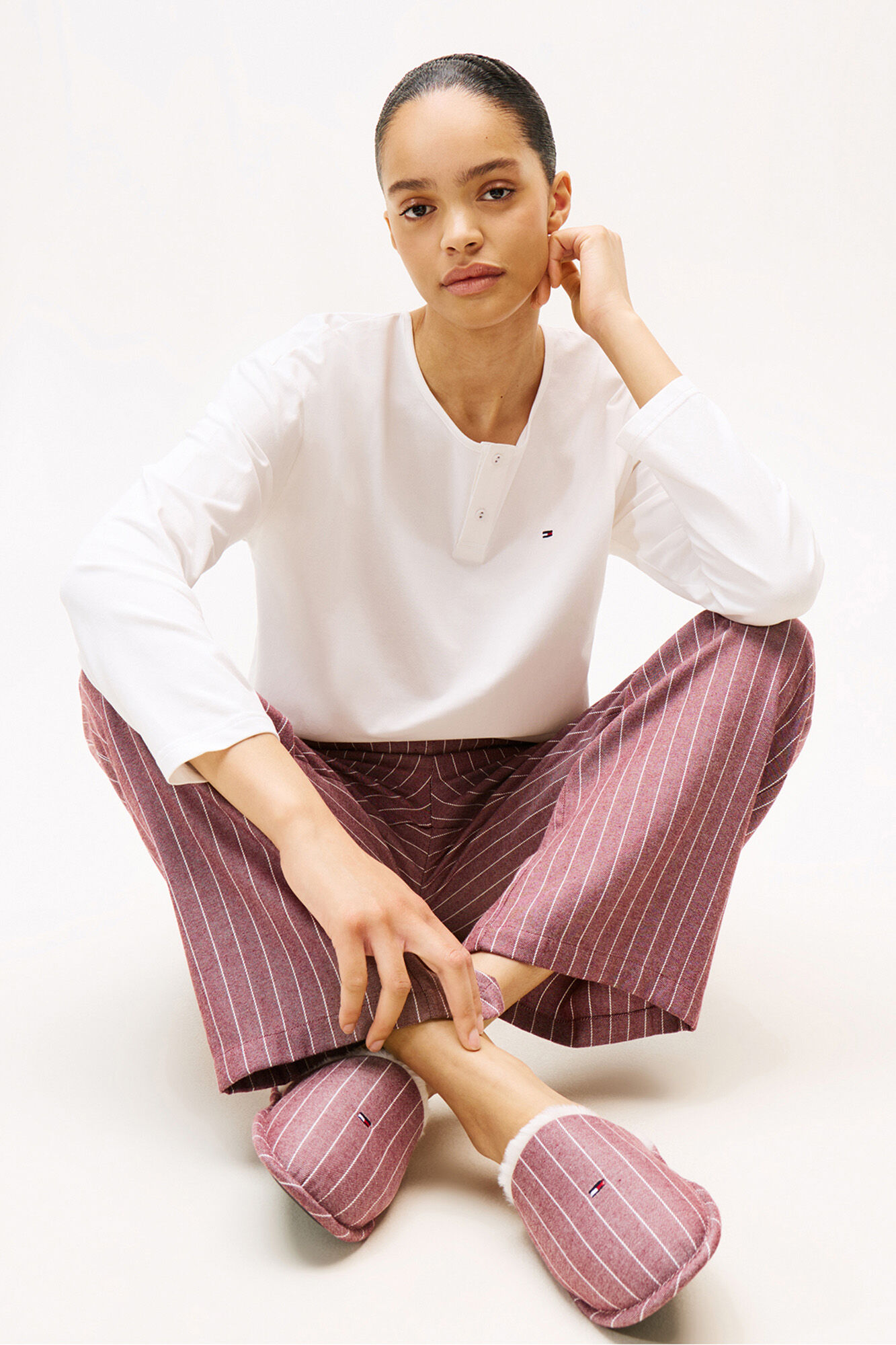 Tommy Hilfiger Set de pijama con zapatillas a juego