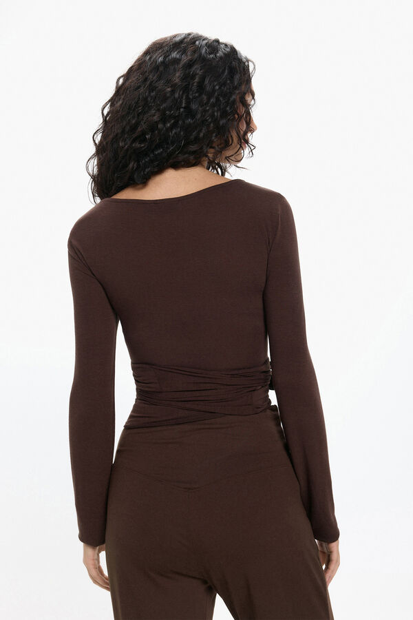 Pieces Long sleeve T-shirt nude