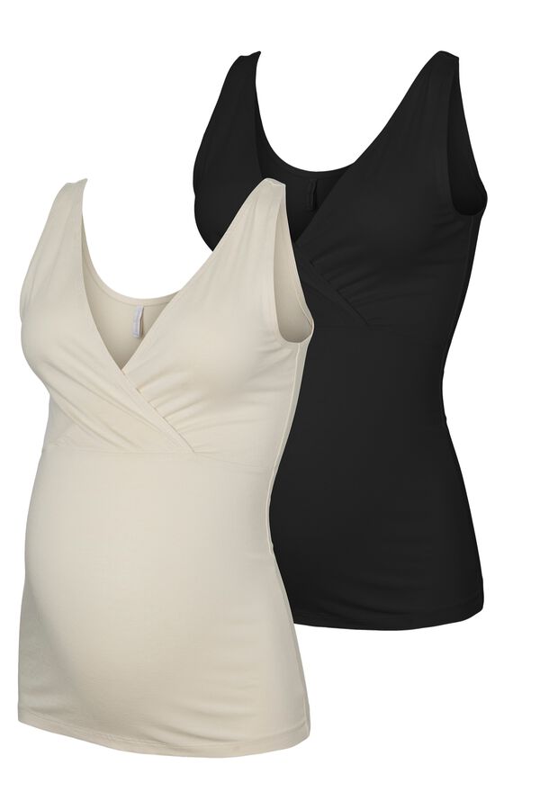 Mamalicious 2er-Pack Maternity- und Still-Tr&auml;gershirts Grau