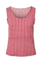 Pieces Printed sleeveless top burgundy
