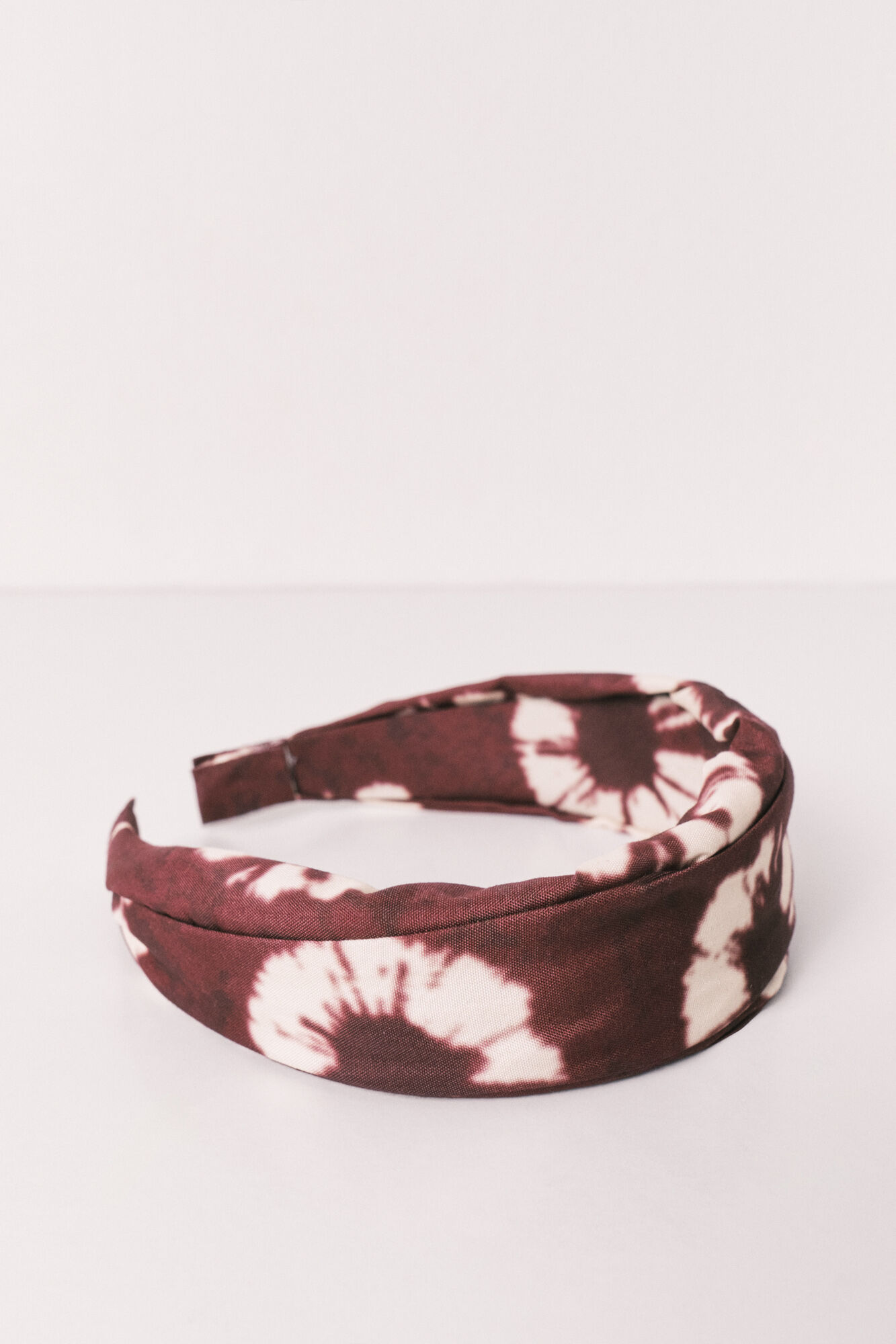 Women'secret Maroon floral print twist front headband