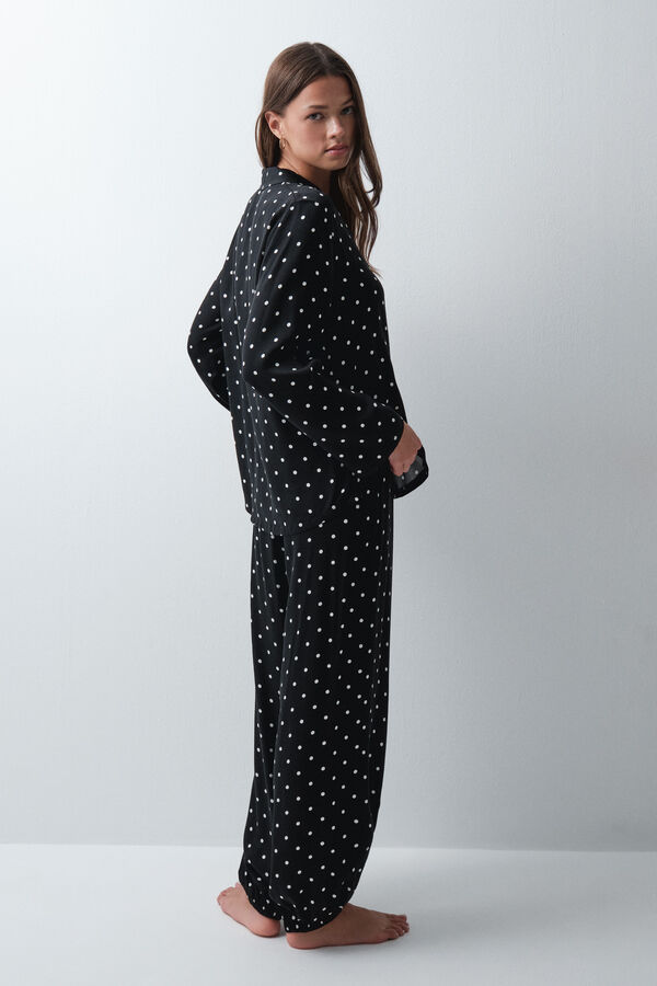 Women'secret Black classic pyjamas polka-dots black