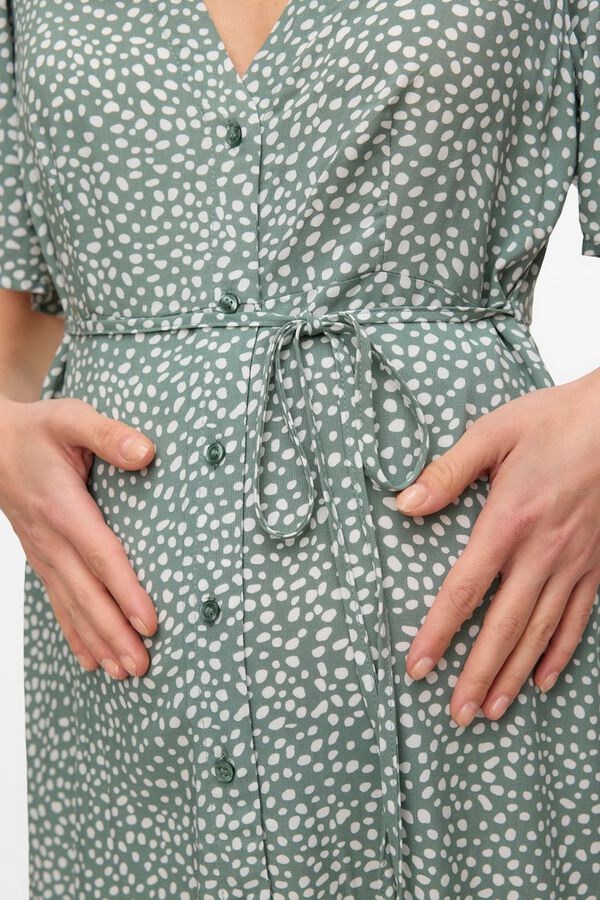 Mamalicious Maternity and breastfeeding short dress green