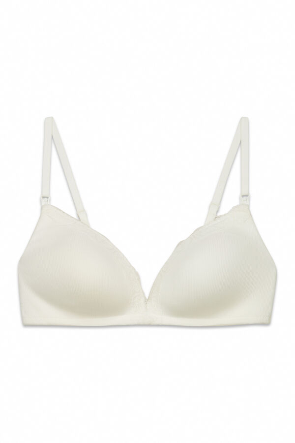 Women'secret Beli trouglasti grudnjak za materinstvo sa punjenjem CHARMING Bež