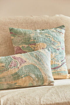 Womensecret Marmo green marbled cushion cover vert