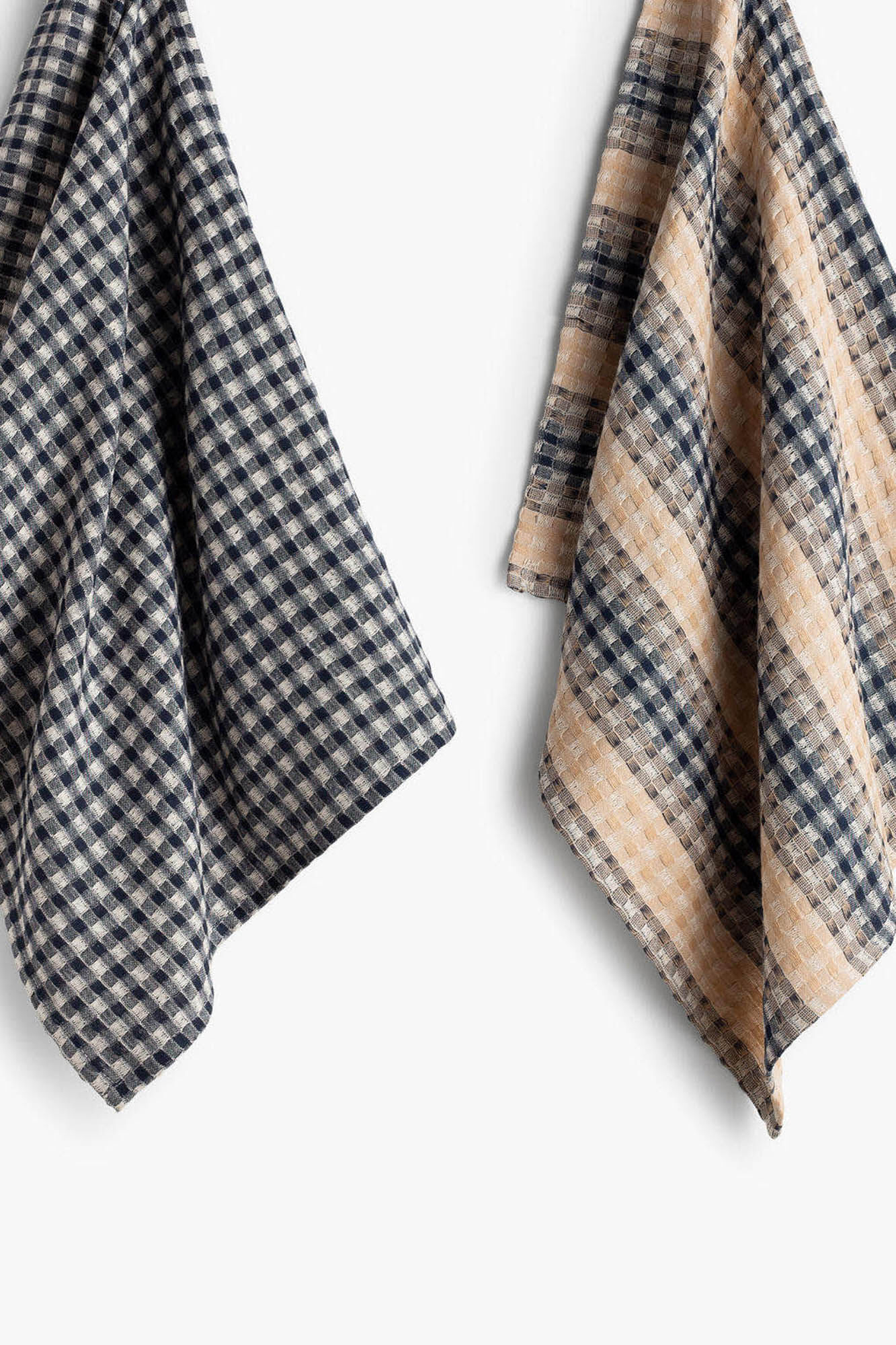 Calma House K&uuml;chent&uuml;cher (2er-Set) Ibiza 50x70 Dunkelblau