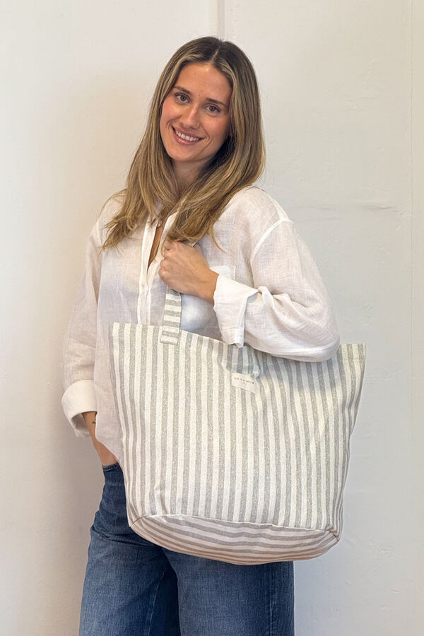 De La Mur Bolsa Grande Cremallera Lugris gris