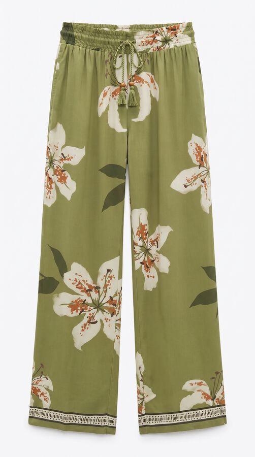 Women'secret Floral print long trousers green
