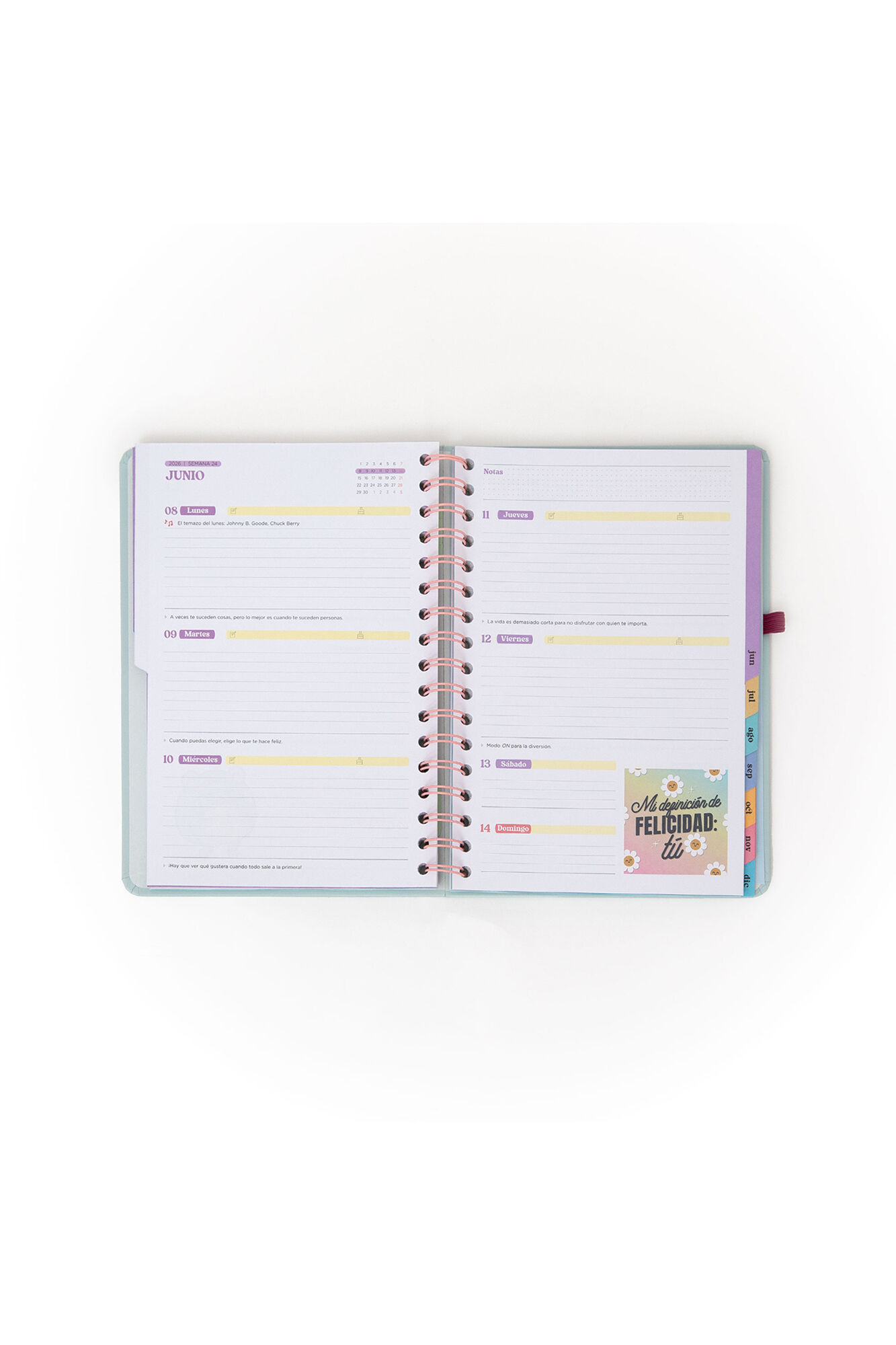 Mr. Wonderful Set de Agenda Wonder peque&ntilde;a 2026 Semanal + boli - Objetivo de la semana: &iexcl;que se acabe!