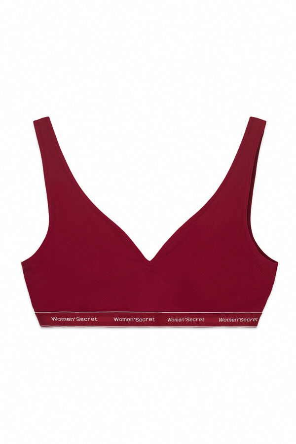 Women'secret Red microfibre halterneck bra FANTASTIC printed