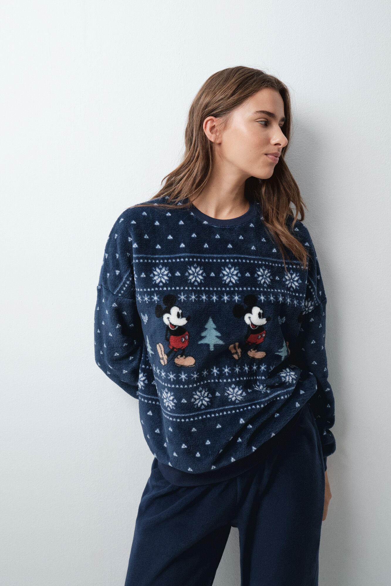 Women'secret Mickey fleece long pyjamas
