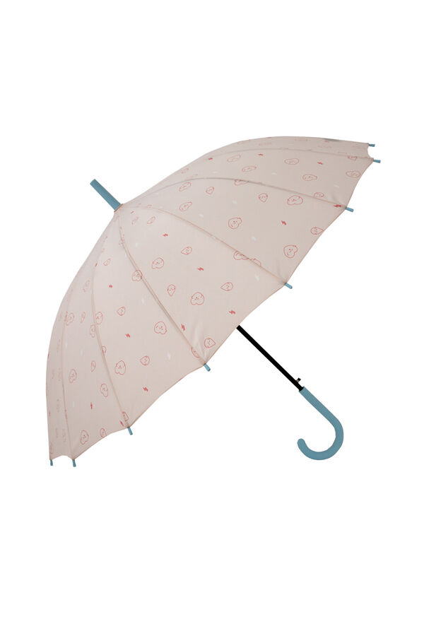 Womensecret Large pink umbrella - Hearts print S uzorkom
