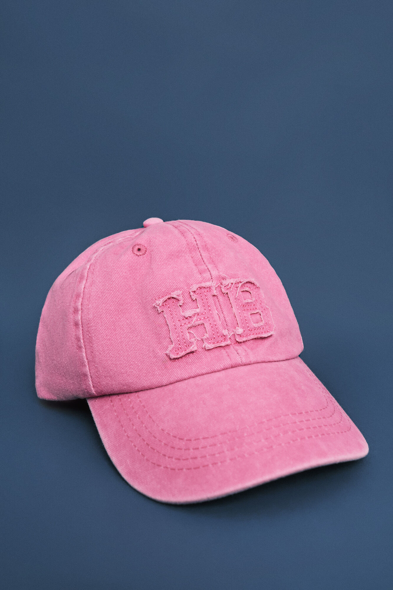 HI&BYE Casquette en coton rose &agrave; &eacute;toiles