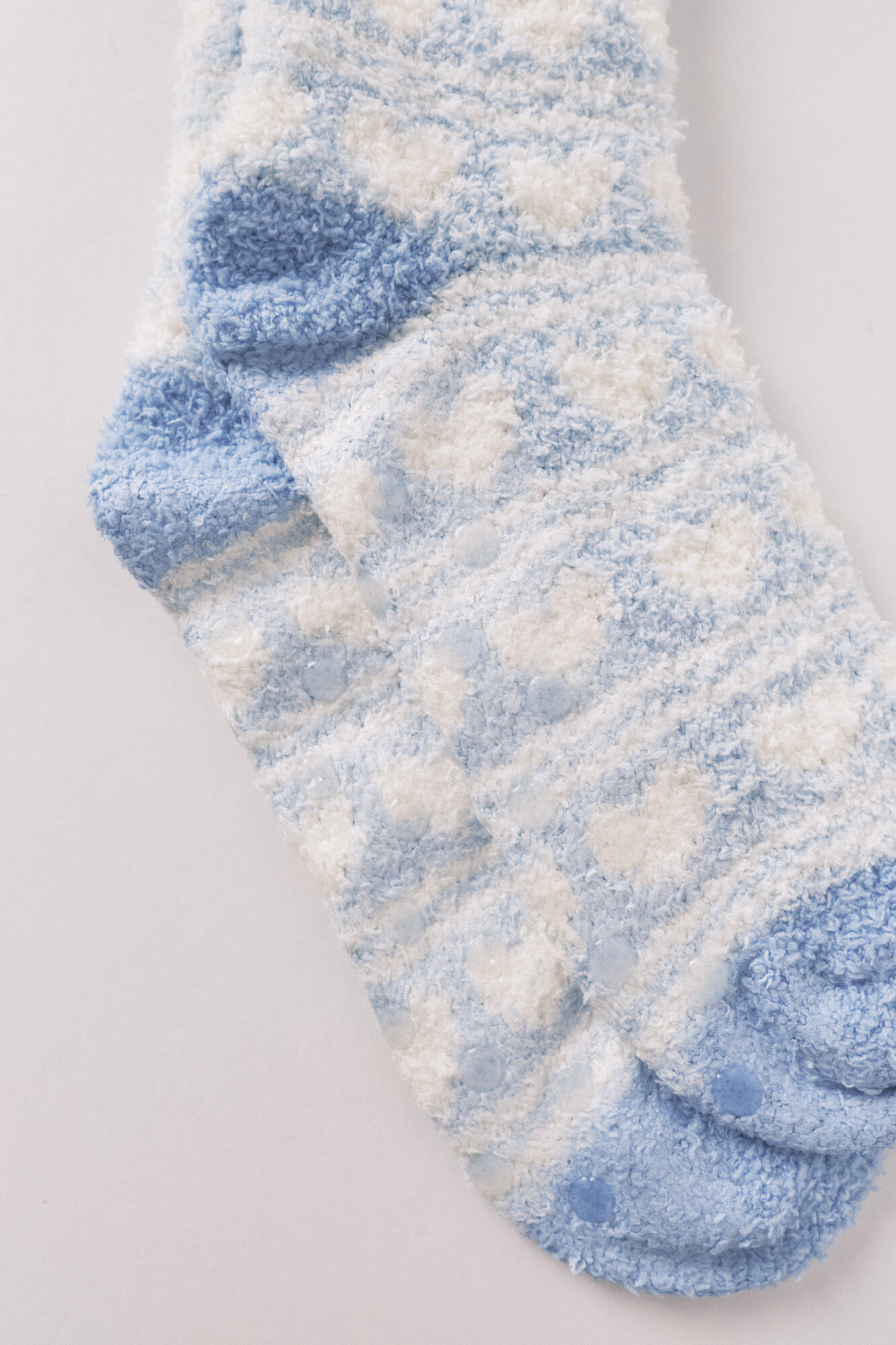 Women'secret Long hair socks with blue heart print