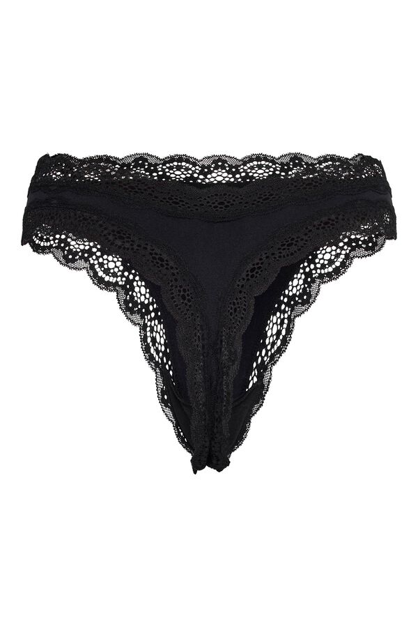 Mamalicious Tanga de encaje maternity negro