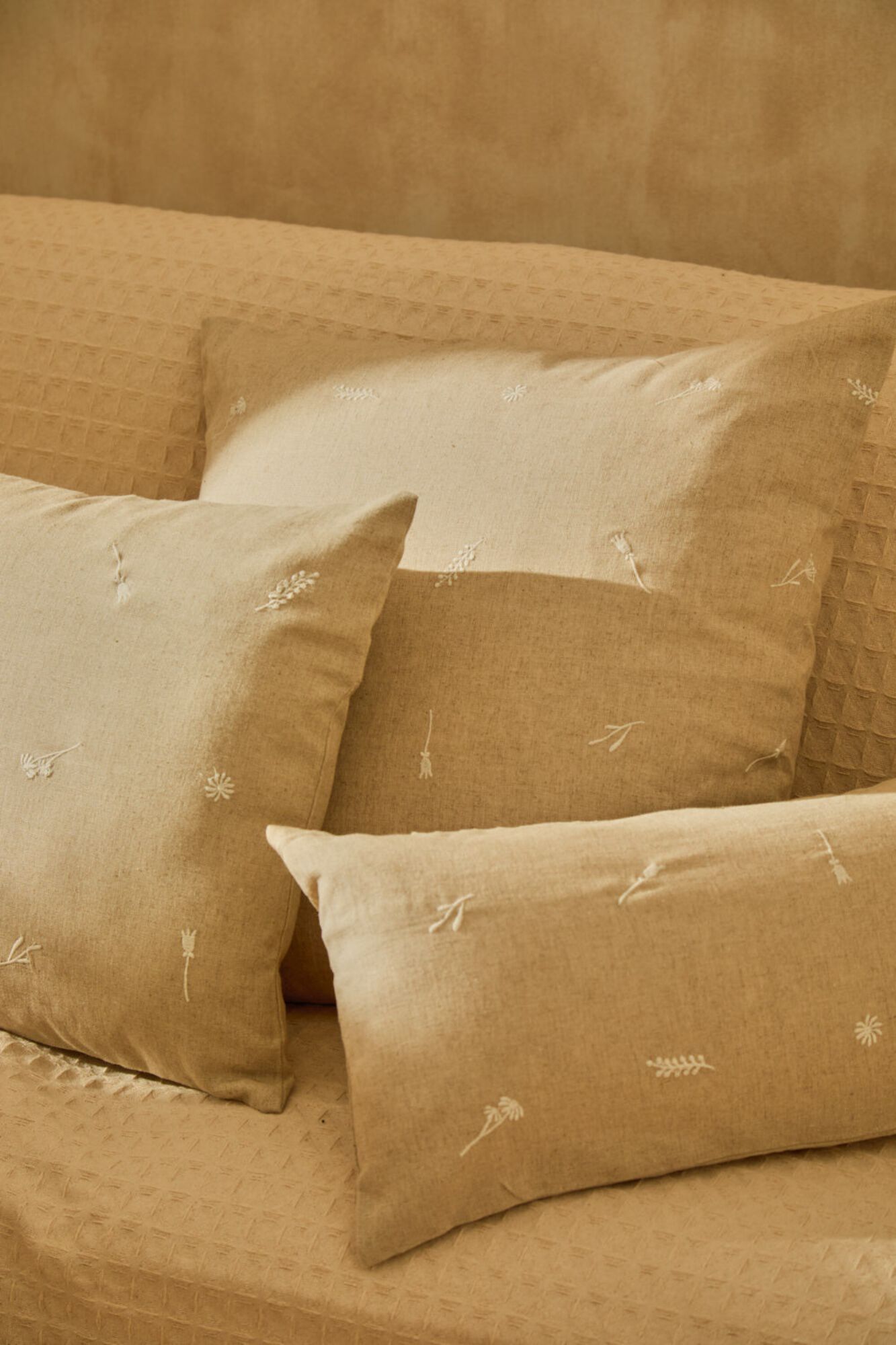 Calma House Funda coj&iacute;n lino lyocell algod&oacute;n 45x45