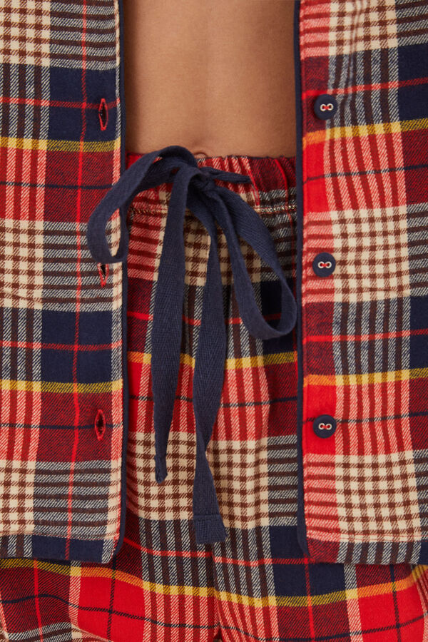Womensecret Miffy-mintás, kockás inges pizsama 100% pamutból barna