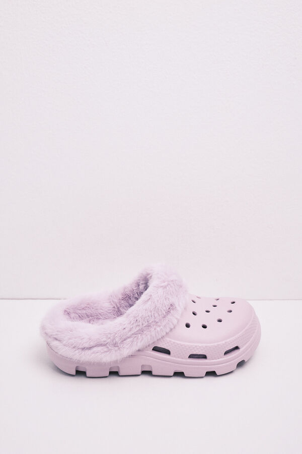 HI&BYE Purple platform clog slippers pink