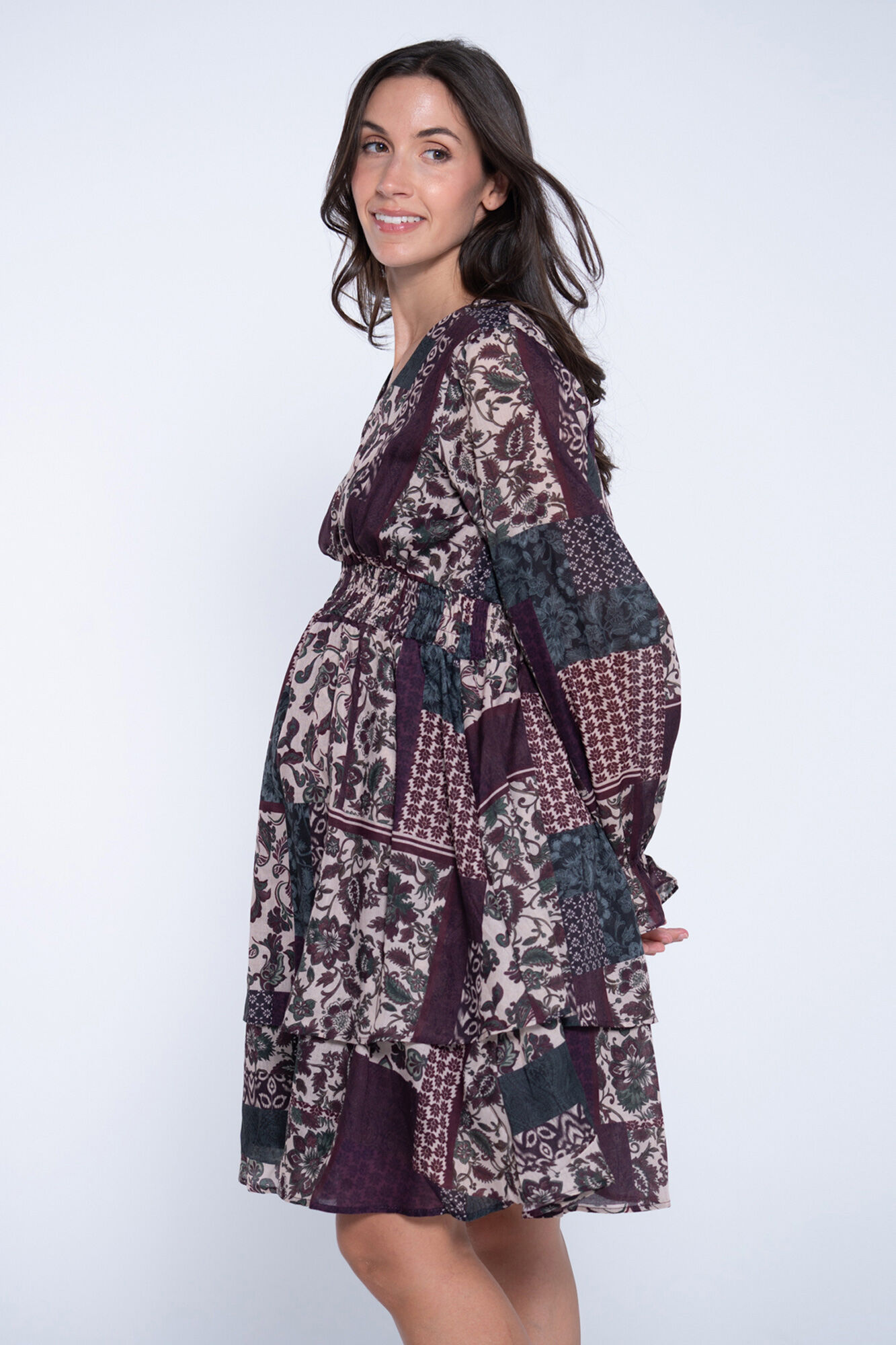 Ohma! Vestido premam&aacute; estampado 
