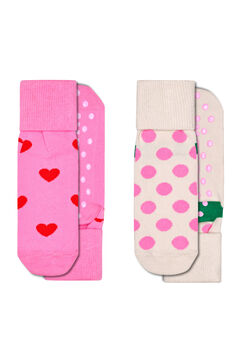 Womensecret Pack de 2 pares de meias para menino antideslizantes rosa