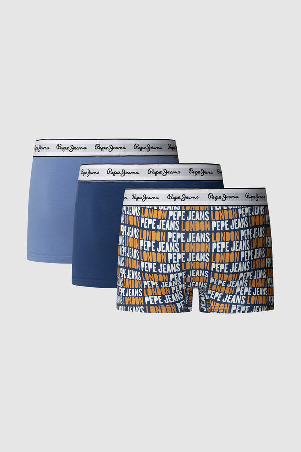 Pepe Jeans Pack 3 boxer logo azul