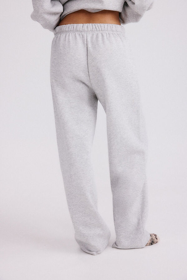 Pieces Lurex detail sports trousers grey