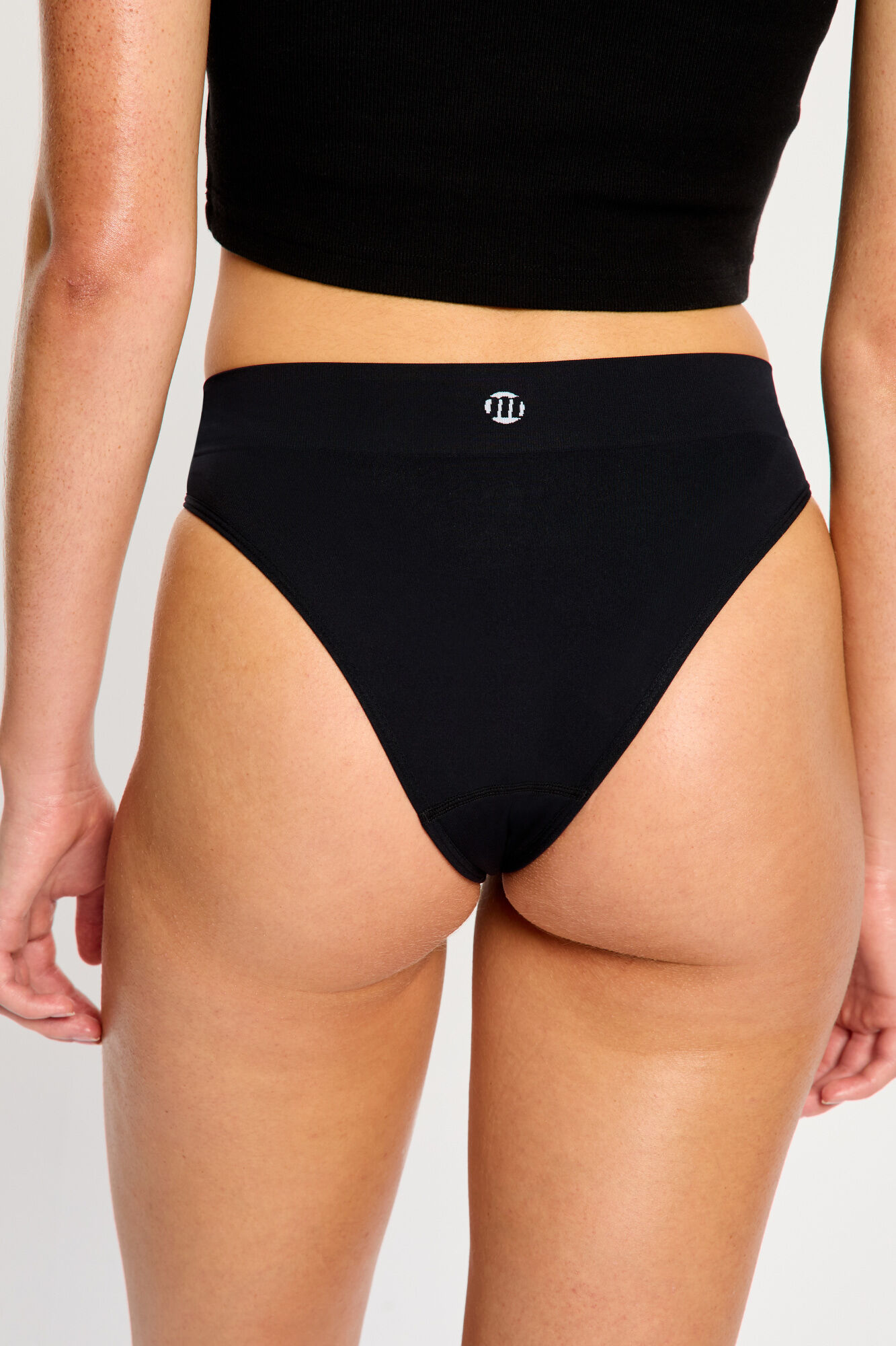 Modibodi Braga Menstual Alta Seamless Flujo Abundante Black